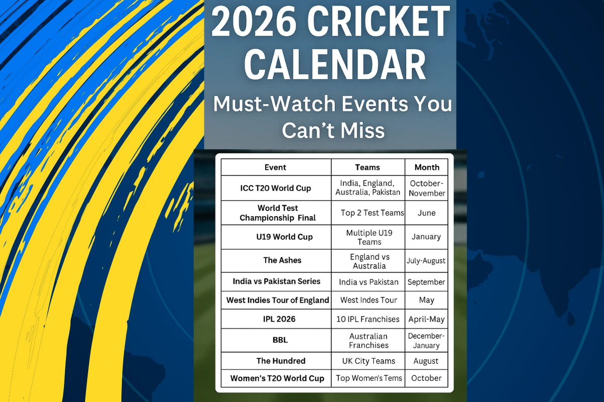 2026  Cricket Calendar