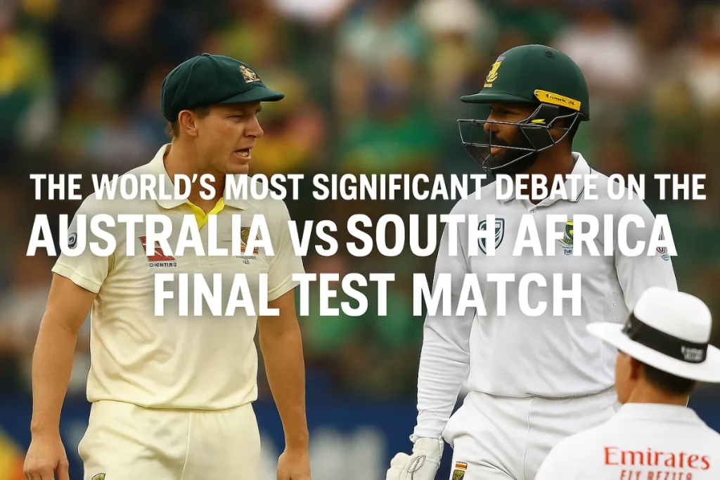 The world's most significant cricket debate between Australia and South Africa in the final test match
